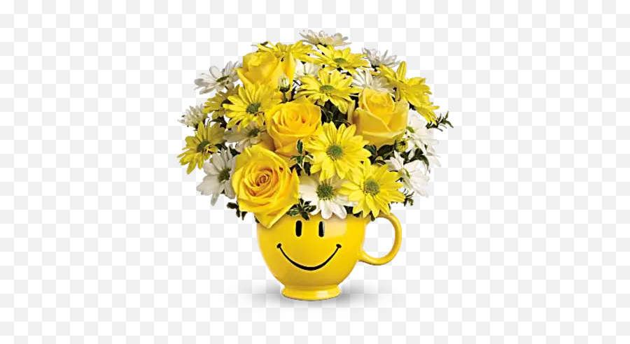 Be Happy - Bloomfield Ny Florist Happy Bouquet Teleflora Emoji,Talk To The Hand Emoticon