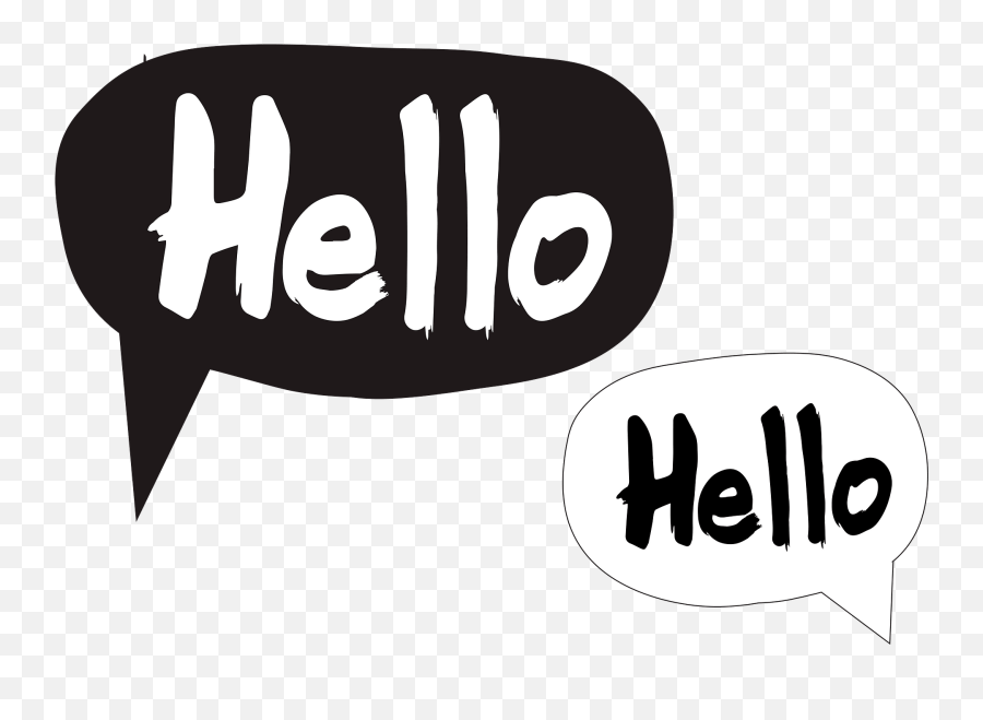 Hello Speech Bubbles Clipart Free Download Transparent Png - Hello Speech Bubble Clipart Emoji,Thinking Bubble Emoji