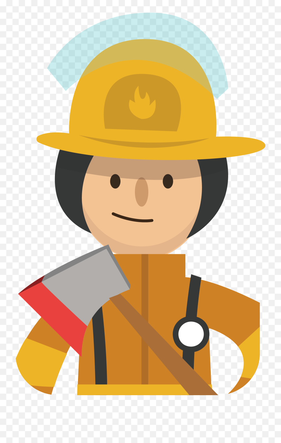 Firefighter Clipart Building Firefighter Building - Fireman Vector Png Emoji,Fireman Emoji