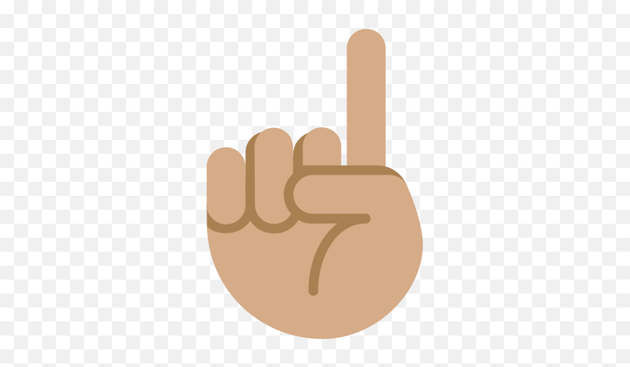 Index Pointing Up Emoji With Medium - Emoji Zeigefinger Nach Oben,Emoji Pointing Up