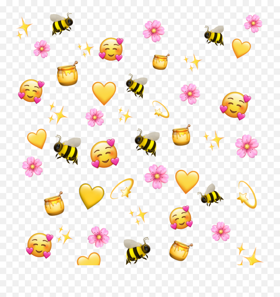 Emoji Background Honey Bee Emojiface Emojistickers Emoj - Honey Emoji Background,Honey Emoji