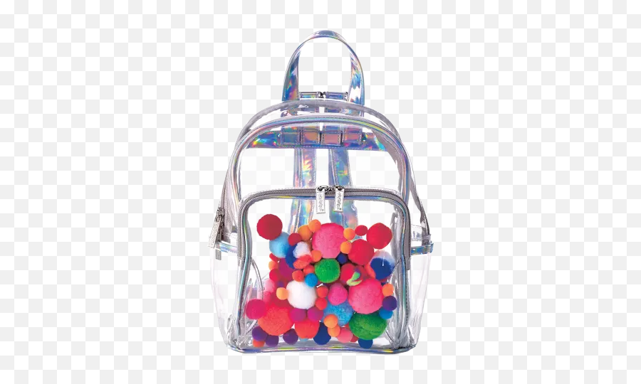 Mini Pom Pom Clear Backpack - Pom Pom Mini Backpack Emoji,Backpack Emoji