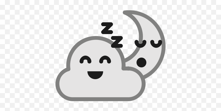 Emoticon Night Smiley Weather Icon - Clip Art Emoji,Weather Emoticon