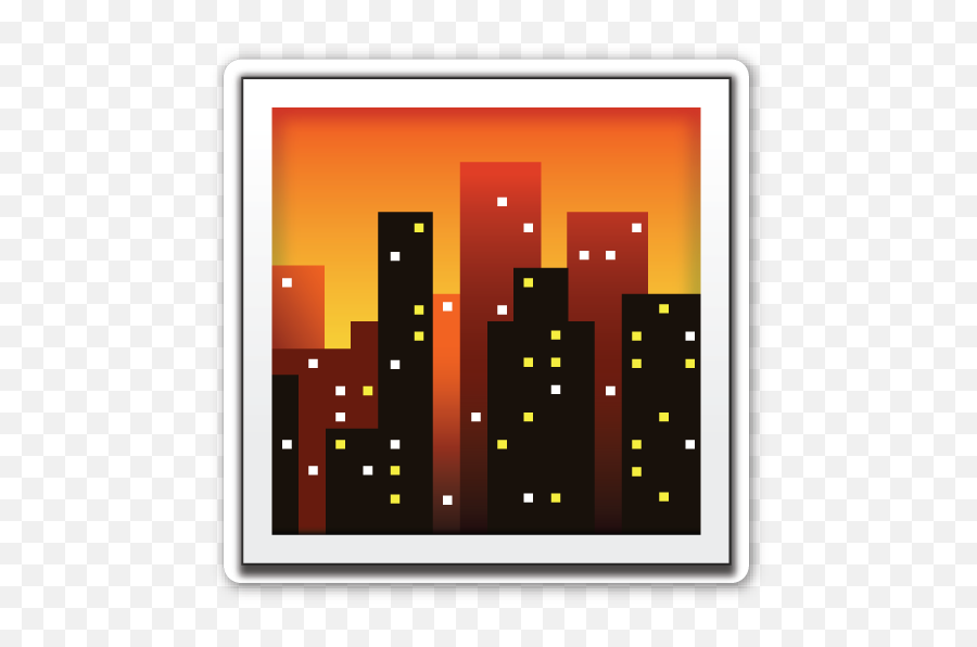 Cityscape At Dusk - Emoji City Png,Empire State Building Emoji