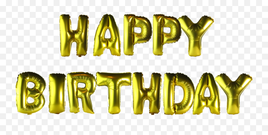 14 Inch Alphabet Balloons Set Happy Birthday - Gold Nelson Tan Cafe Emoji,Happy Birthday Emojis