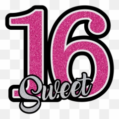 Transparent Sweet 16 Clipart - No Background Emoji
