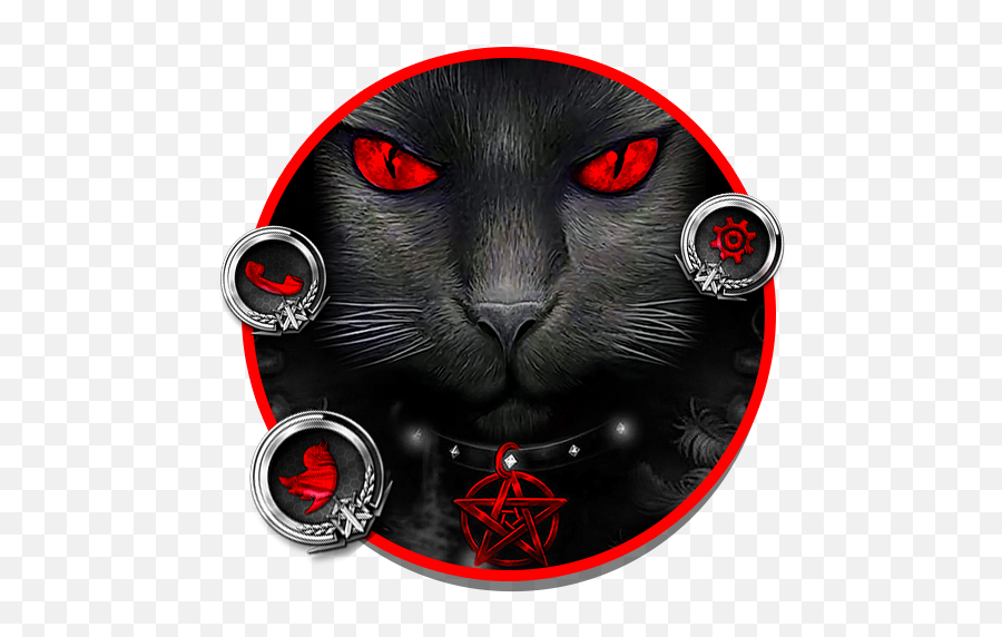 Cool Evil Cat Themes Hd Wallpapers U2013 Programme Op Google Play - Witch Cat Emoji,Devil Emoticon Facebook
