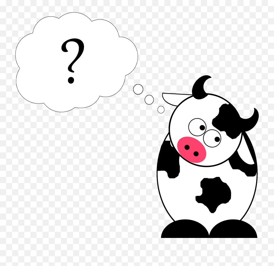 Text Transparent Png - Confused Cow Png Emoji,Cow Emoji Png