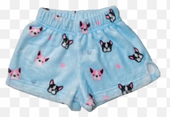 Frenchie Plush Shorts - Pattern Emoji,French Bulldog Emoji