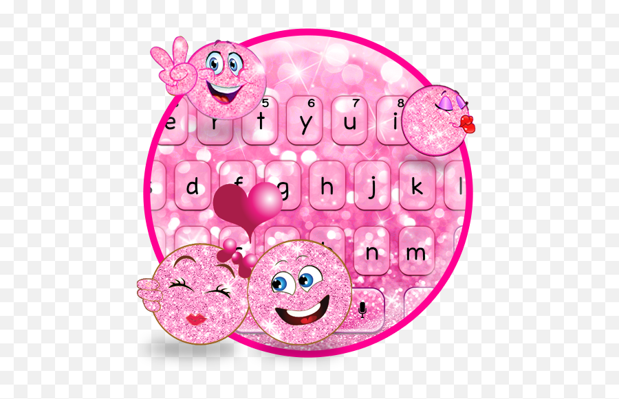 Cute Pink Glitter Emoji Theme - Google Playko Aplikazioak Clip Art,Koala Emojis