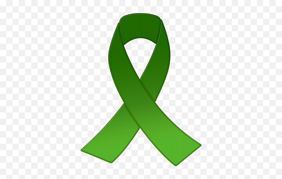 Green Awareness Ribbon Png Clipart - Scarf Emoji,Awareness Ribbon Emoji