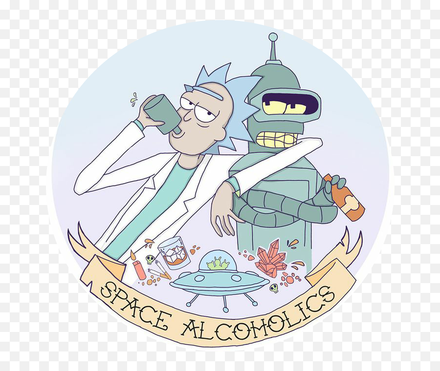 Bender Ricksanchez Sticker - Space Alcoholics Rick And Morty Emoji,Bender Emoji