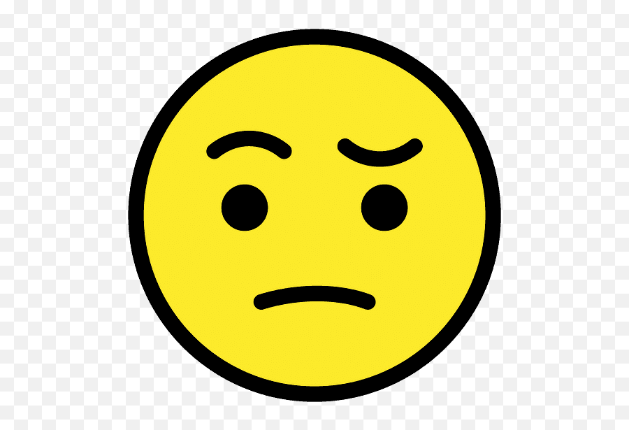 Face With Raised Eyebrow Emoji Clipart - Meaning,Disbelief Emoticon