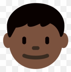 Boy Emoji Clipart - Dark Skin Cartoon