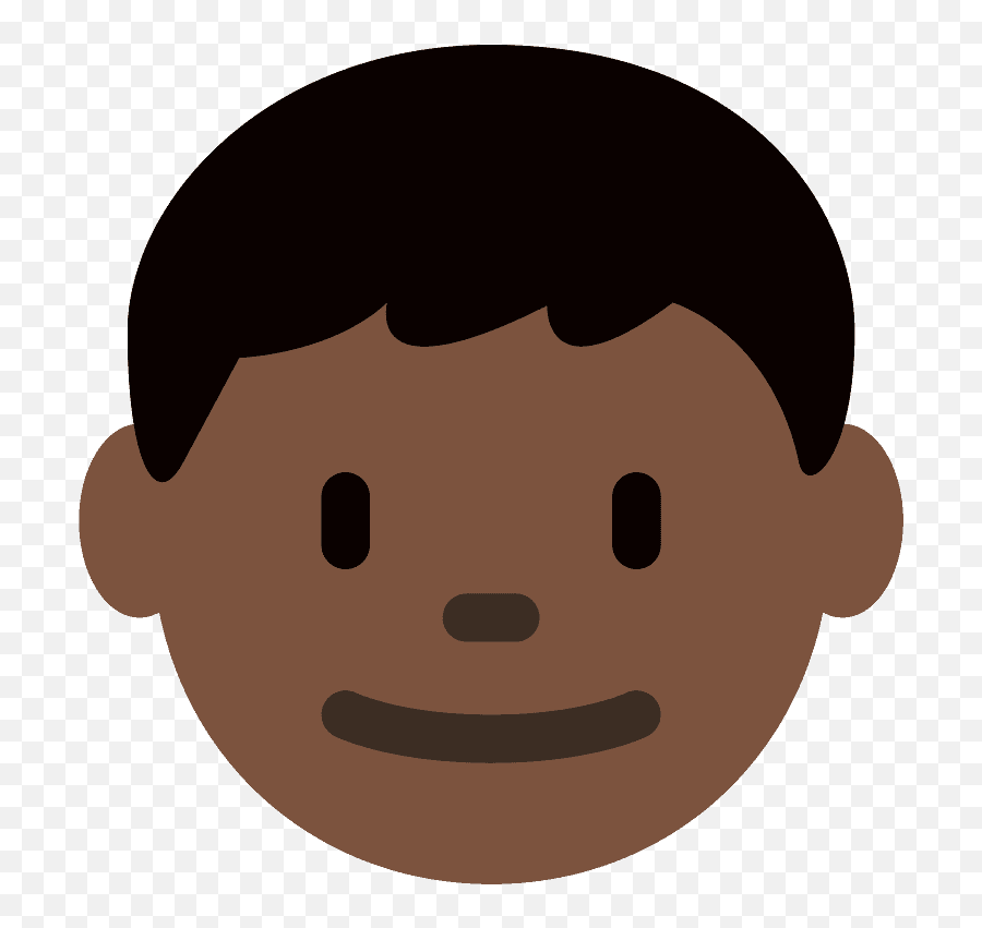 Boy Emoji Clipart - Dark Skin Boy Cartoon,Mustache Emoji
