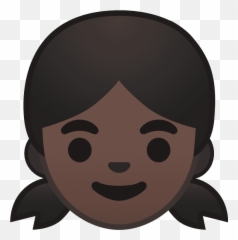 Tmavý odstín pleti dívka emoji klipart Zdarma ke stažení - Black Girl Png Face