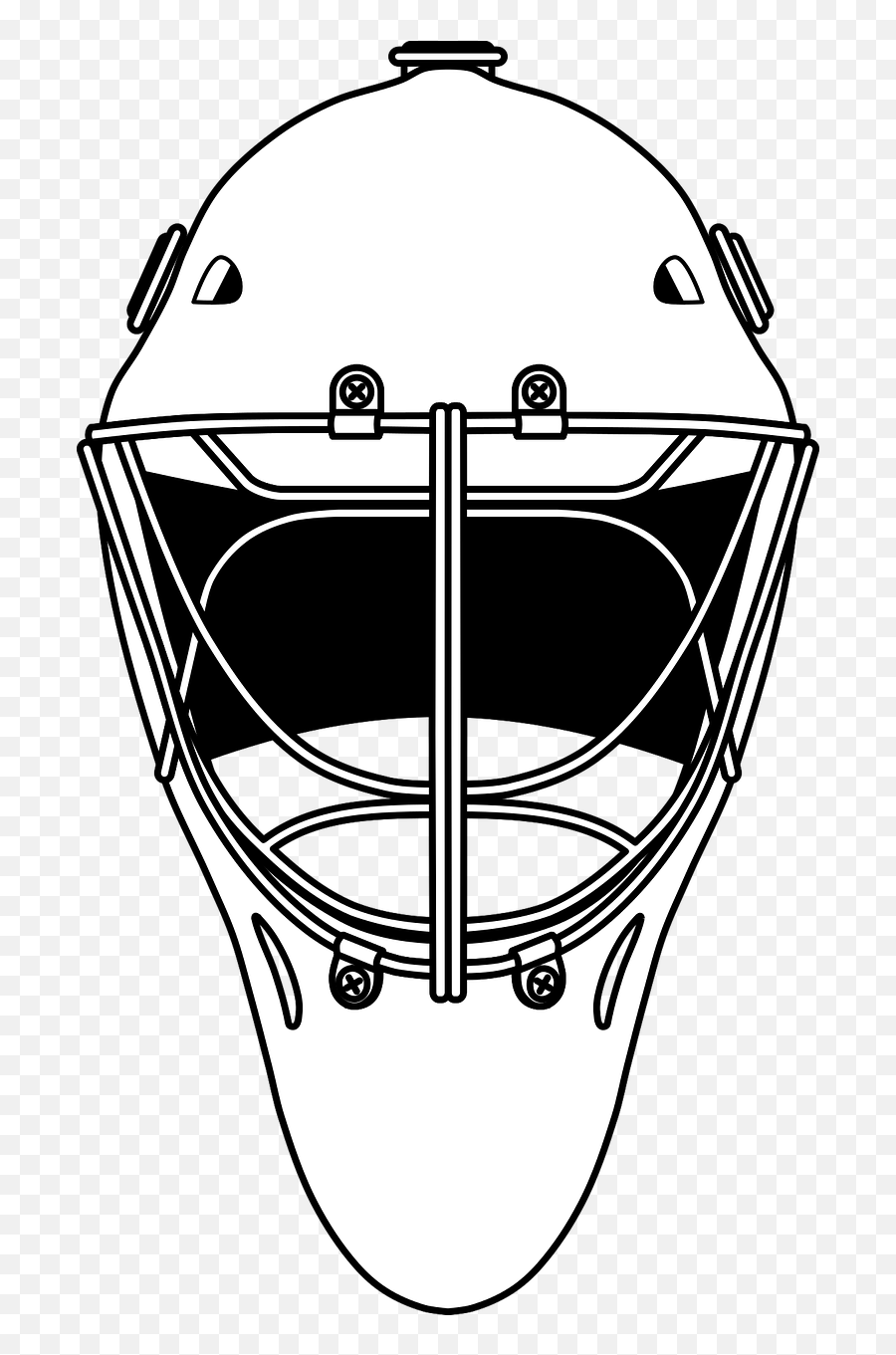 Hockey Goalie Helm Goalkeeper Ice - Goalie Mask Cartoon Emoji,Hockey Mask Emoji