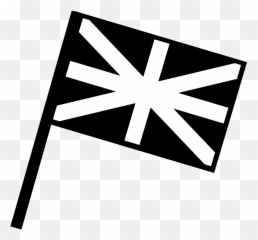 Markers Clipart Flag - England Black And White Emoji