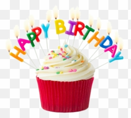 Colorful Happy Happybirthday Cupcake - Happy Birthday Cupcake With Candles Emoji,Emoji Birthday Cupcakes