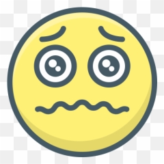 Alarmed Emoji Face Sad Saddened Icon - Circle,Alarmed Emoji