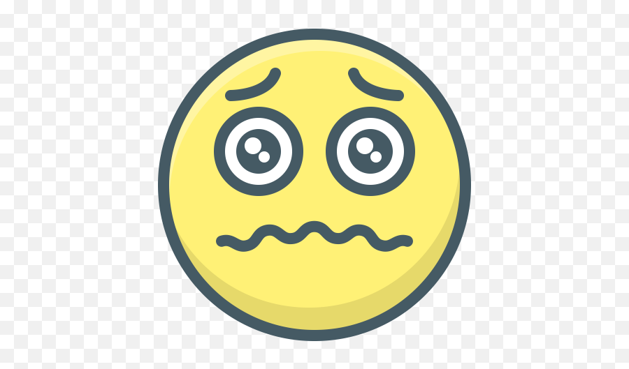 Alarmed Emoji Face Sad Saddened Icon Circlealarmed Emoji Free