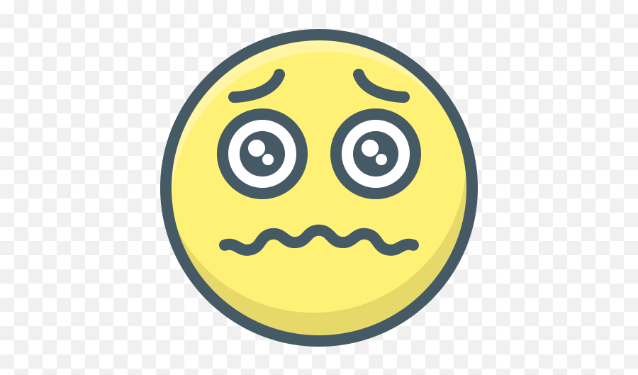 Alarmed Emoji Face Sad Saddened Icon - Circle,Alarmed Emoji