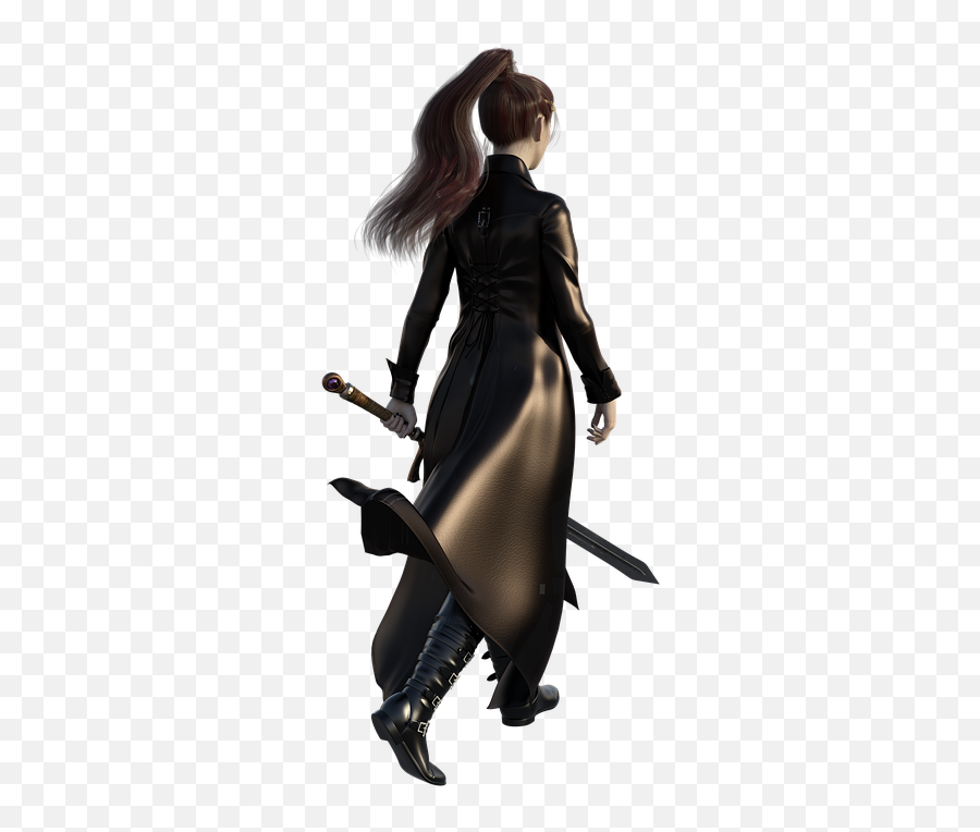 Female Walking Away Woman - Action Figure Emoji,Leather Jacket Emoji