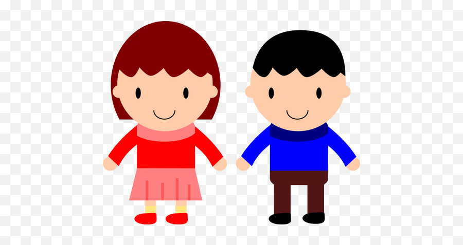 Girl And Boy - Boy And Girl Clipart Emoji,Walking Girl Emoji