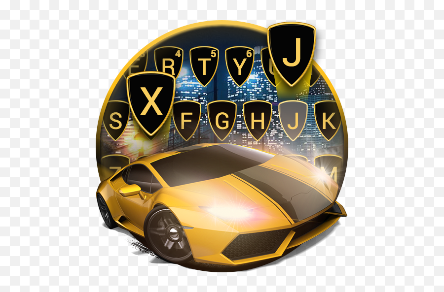 Luxury Yellow Lambo Car Keyboard - Lamborghini Reventón Emoji,Lamborghini Emoji
