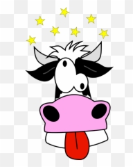 Nutty Cow - Crazy Cartoon Emoji