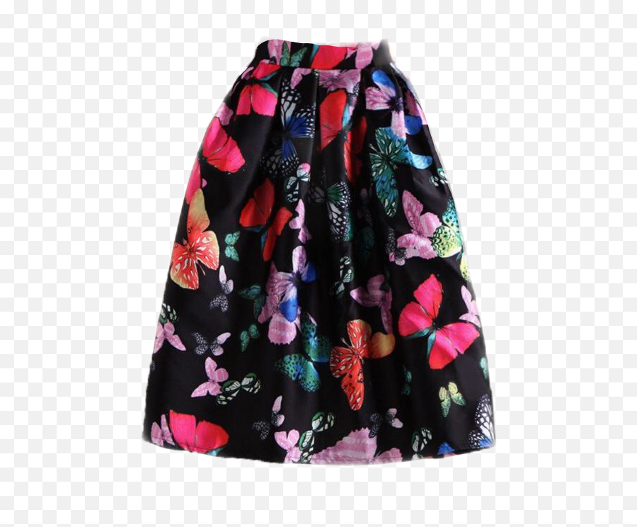 Flowers Flower Blueskirt Freet - Mariposas Midi Falda Emoji,Pencil Dress Emoji