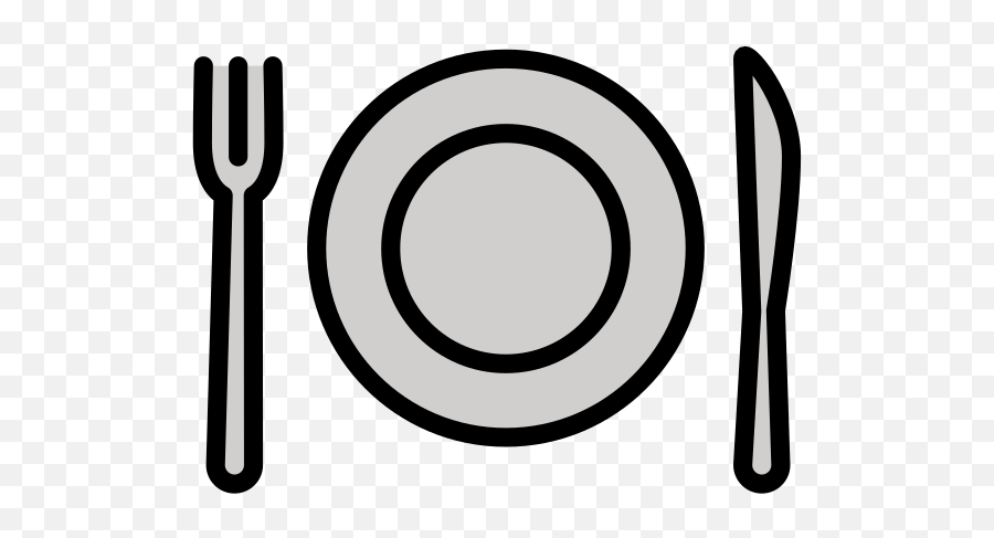 Fork And Knife With Plate - Circle Emoji,Knife Emoji