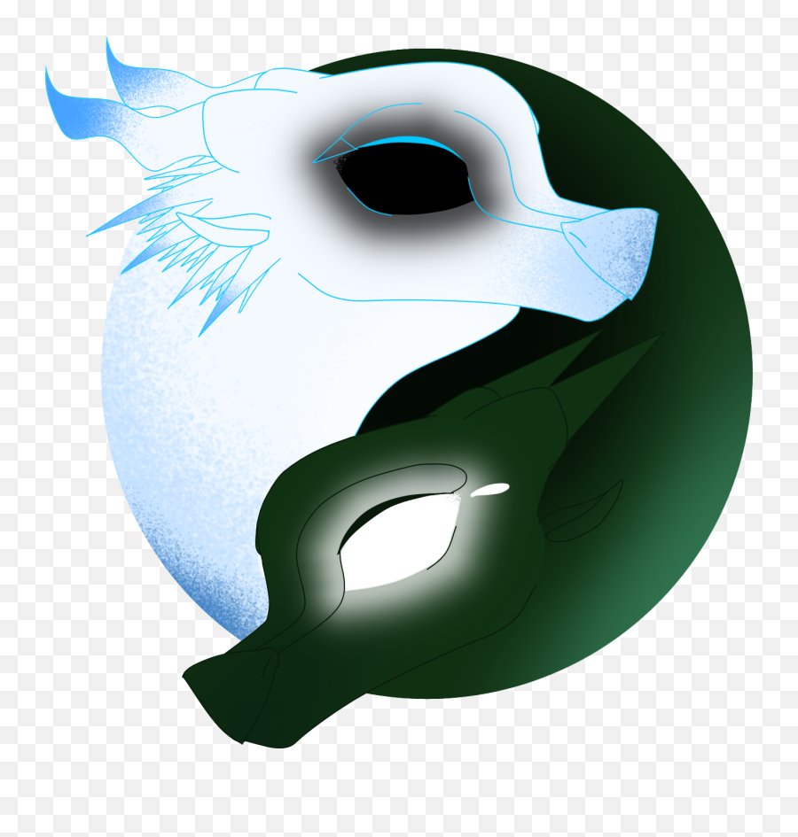 Wings Of Fire Opposite Yin Yang - Wings Of Fire Nightwing And Icewing Emoji,Yin Yang Emoji