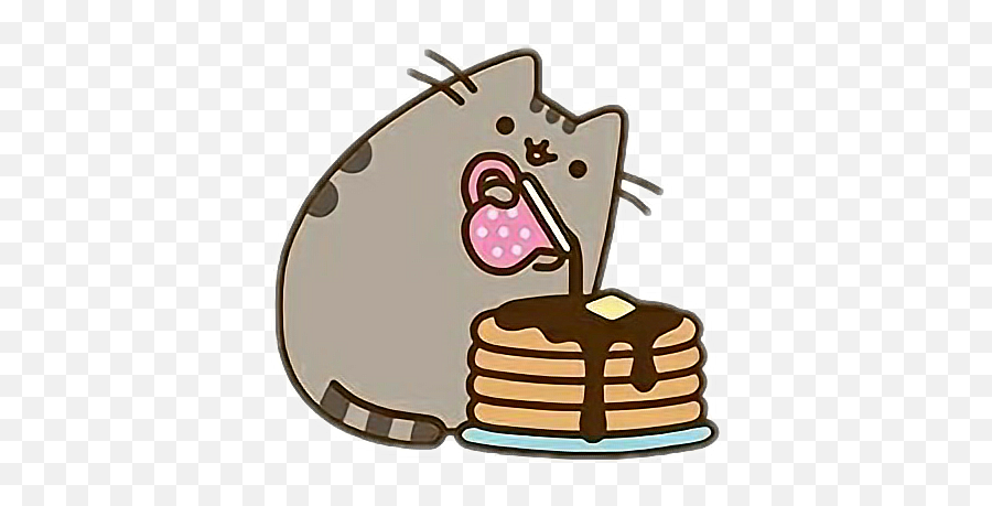 Pusheen Kawaii Foodie Food Pancake Cute - Kawaii Pusheen Emoji,Pancake Emoji