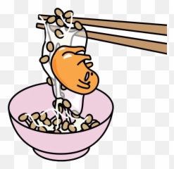 Gudetama Natto Chopsticks Bowl - Emoji