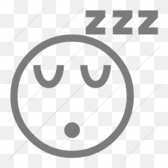 Iconsetc Simple Dark Gray Classic - Sleepy Faces Black And White Emoji
