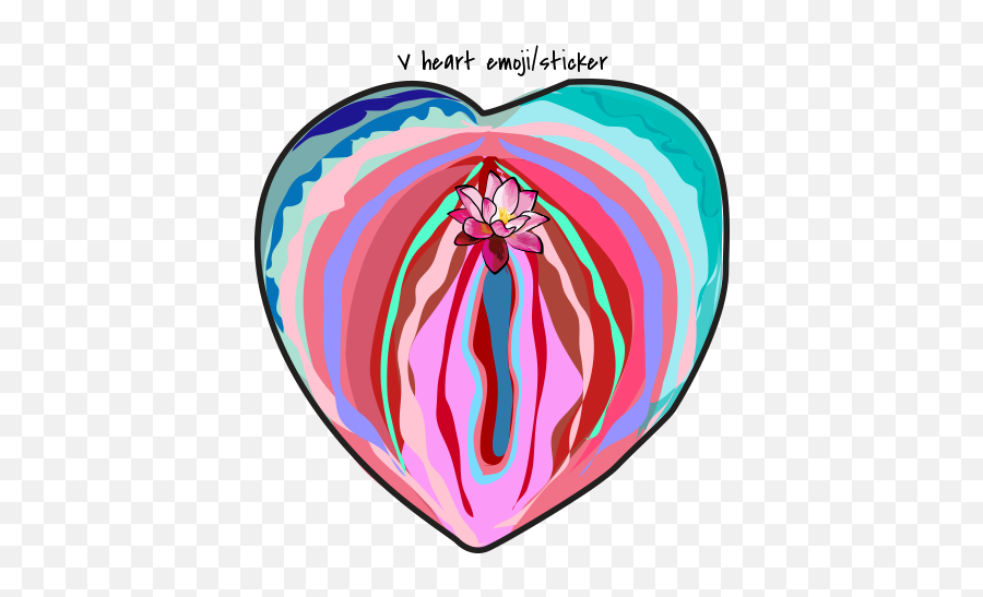 Vagina Heart Patch Happy Noise - Illustration Emoji,Emoji For Pussy