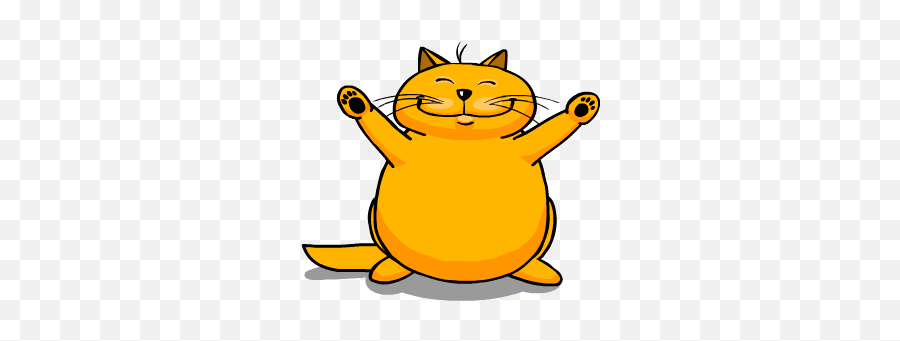 Pin - Happy Cat Cartoon Gif Emoji,Happy Cat Emoji