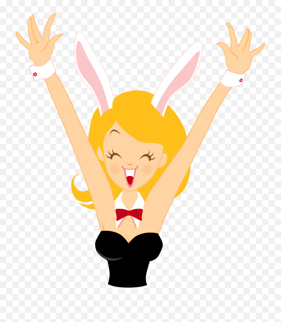 Girl In A Bunny Suit Iconset - Happy Girl Png Cartoon Emoji,Happy Girl Emoji
