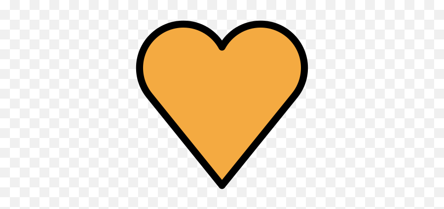 Orange Heart Emoji - Heart,Emoji For Broken Heart