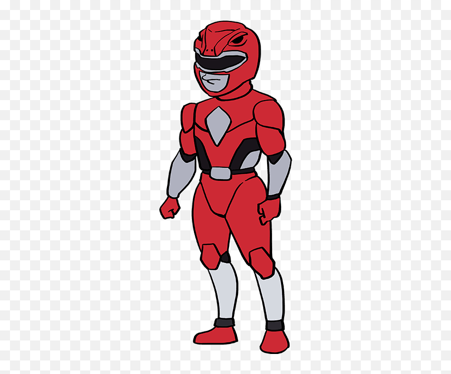 How To Draw The Red Ranger From Power Rangers - Easy How To Draw A Power Ranger Emoji,Power Ranger Emoji