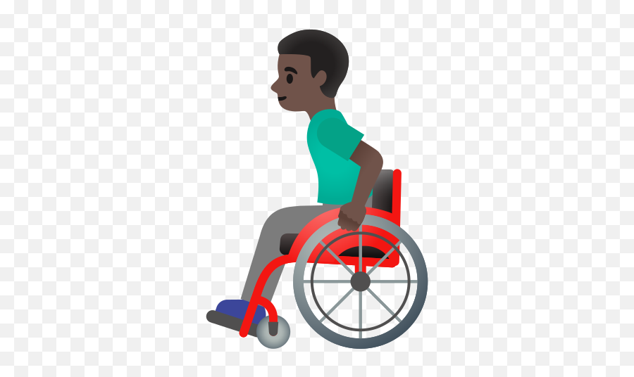 Dark Skin Tone Emoji - Wheelchair Emoji,Black Man Shrug Emoji