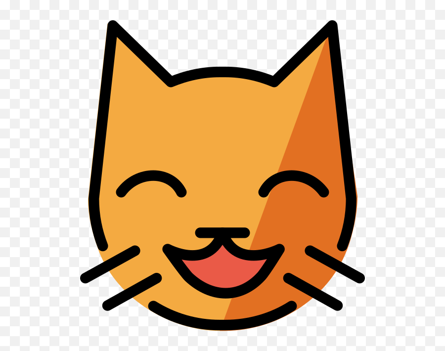 Openmoji - Smiling Cat Face Vector Emoji,Cat Face Emoji