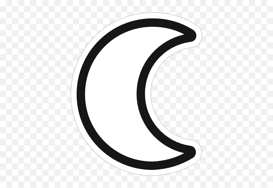 Crescent Moon Sticker - Crescent Emoji,Crescent Moon Emoji