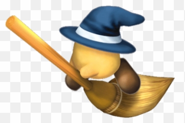 Kirby Broom Hatter Flying Around - Kirby Emoji,Broom Emoticon