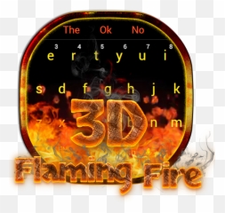 3d Red Flaming Fire Keyboard - Speedometer Emoji,Flaming Emoji