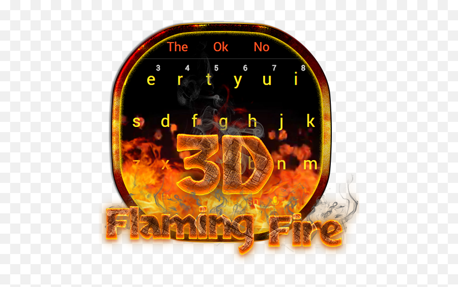 3d Red Flaming Fire Keyboard - Speedometer Emoji,Flaming Emoji