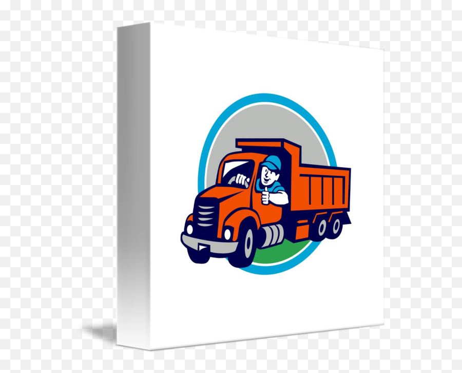 Clip Dump Cartoon - Cartoon Dump Truck Driver Emoji,Garbage Truck Emoji