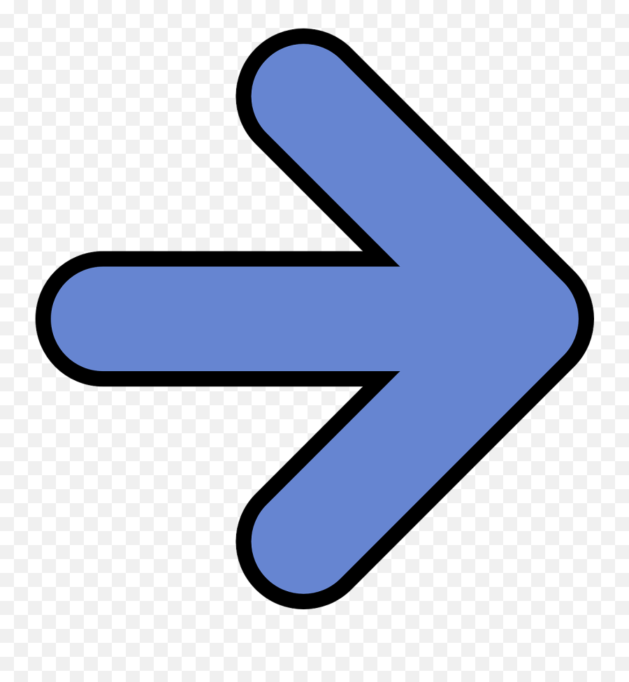 Arrow Right Blue Direction Pointing - Clipart Arrow Cartoon Emoji,Left Arrow Emoji