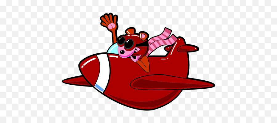 Cartoon Airplane With An Animal - Avion Animado En Png Emoji,Emoji Horse Plane